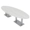 Skutchi Designs 45 in W, 144 in L, 29 in H, Engineered Wood Top, White HAR-OVL-46X143-DOU-WHCYPRESS - alternate 1